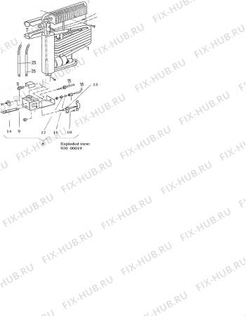 Взрыв-схема холодильника Electrolux RC165IWATA - Схема узла Cooling generator